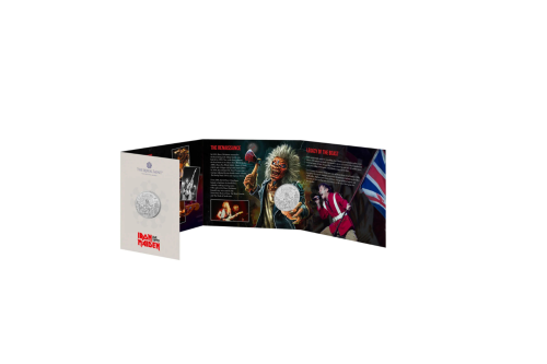 Iron Maiden 2025 UK £5 Brilliant Uncirculated Coin AUTOWIN 20/08