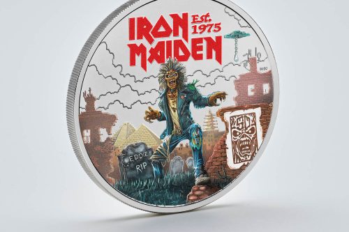 Iron Maiden 2025 UK £5 Brilliant Uncirculated Colour Coin AUTOWIN 11/08