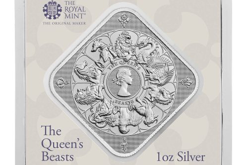 The Queen's Beasts 1oz Silver Bullion Bar AUTOWIN 10/08