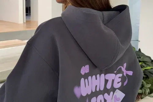 🦊 White Fox Lucky Thirteen Stephanie Oversized Hoodie Volcanic-AUTO WIN 26/08