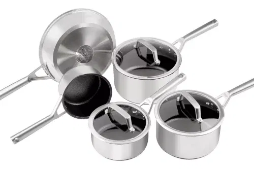 Ninja Zerostick Stainless Steel 5 Piece Non Stick Pan Set-05/09