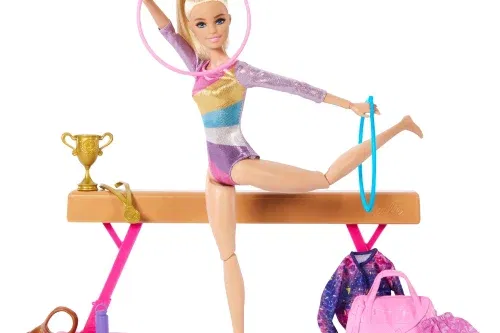 🦊Barbie Careers Gymnastics Doll Playset-AUTO WIN 25/09