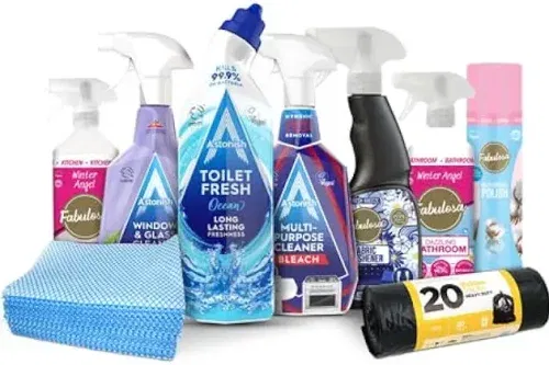 9 Piece Sunday Blitz Cleaning Bundle All-in-One Home Cleaning Kit Perfect for Kitchen Bathroom Windows & General Surfaces-AUTO WIN 28/09