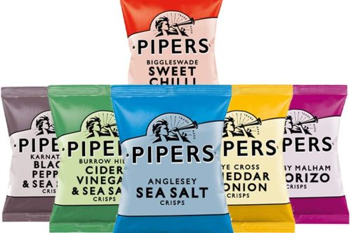 🦊Pipers Crisps Mixed Variety Snack Box (24 x 40g Pack) – Salted, Salt & Vinegar, Cheese & Onion, Sweet Chilli, Black Pepper, Jalapeño AUTOWIN 24/09