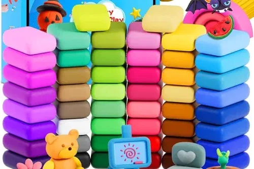 🦊YILAIDA Air Dry Clay, 50 Colors Modeling Clay Ultra Light Non-Toxic Magic Air Drying Clay with Modeling Tools, Accessories and Booklet-AUTO WIN 29/09