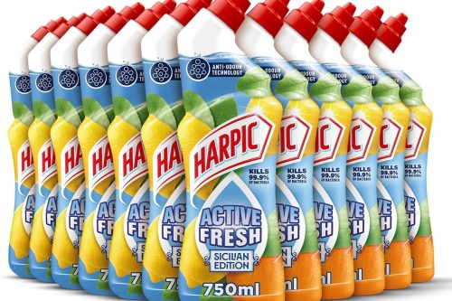🦊Harpic Active Fresh Toilet Cleaning Gel, Sicilian Edition, Pack of 12 x750ml,Infused with Natural Oils-AUTO WIN 07/09