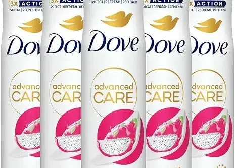 Dove Advanced Care Go Fresh Anti-Perspirant Aerosol Deodorant Spray for Women Dragonfruit & Coconut Cream, Pack of 5, 72 Hours Sweat Protection Pro-Ceramide Technology, 200 ml-AUTO WIN 28/09