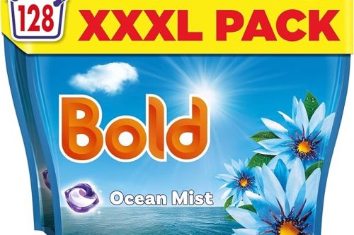 🦊Bold All-in-1 PODS 128 Washes (64 x 2), Ocean Escape-AUTO WIN 19/09