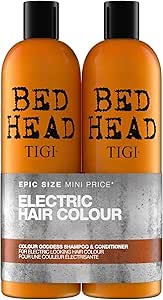 BED HEAD BY TIGI | COLOUR GODDESS SHAMPOO AND CONDITIONER SET NOURISHING AND MOISTURISING | 750 ML -AUTO WIN 27/09