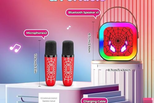 🦊Braxel Karaoke Machine 2 Microphones, for Kids- AUTO WIN 03/09