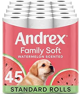 Andrex Watermelon Wow Fresh Fragrance Toilet Rolls - 45 Toilet Roll-AUTO WIN 30/09