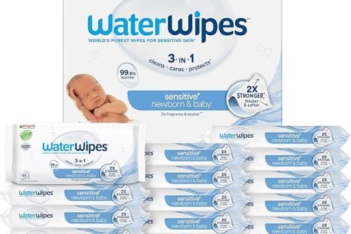 WaterWipes Sensitive+ Newborn & Baby Wipes, 1080 Count (18 Packs), 3-In-1 Cleans-AUTO WIN 26/09