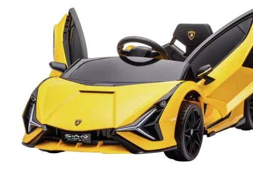 CHILDRENS Hyper Lamborghini Sian 12V Powered Vehicle - Yellow-AUTO WIN 26/09