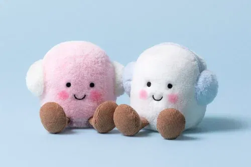 JELLYCAT AMUSEABLES TOASTIE PINK AND WHITE MARSHMALLOWS-AUTO WIN 04/09