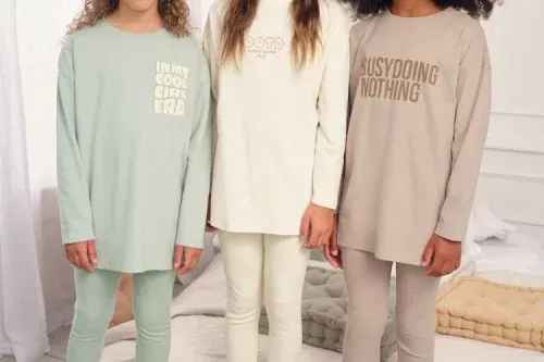 Neutral Slogan Legging Pyjamas 3 Pack (3-16yrs)-AUTO WIN 30/09