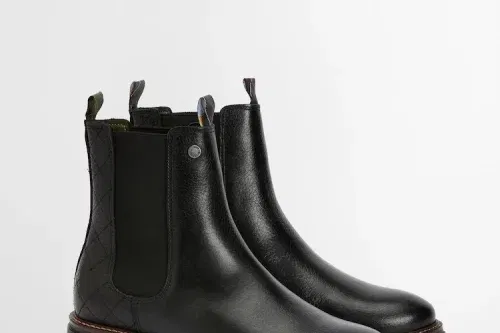 Barbour  Black Evie Leather Chelsea Boots-AUTO WIN 30/09