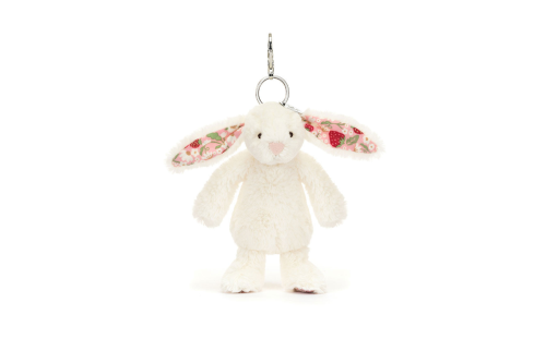 JELLYCAT Blossom Cream Bunny 'Berry' Bag Charm AUTOWIN 29/09
