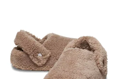 Crocs Brown Classic Cozzzy Fleece Slippers-AUTO WIN 02/09