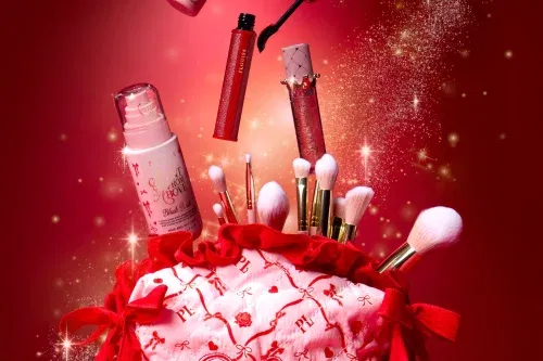 P.Louise Christmas Bow Makeup Bag-AUTO WIN 01/10