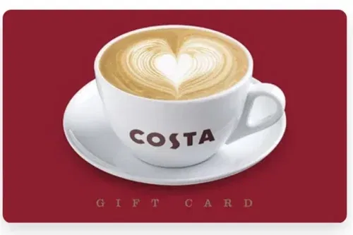 £50 COSTA GIFT CARD- AUTO WIN-26/09