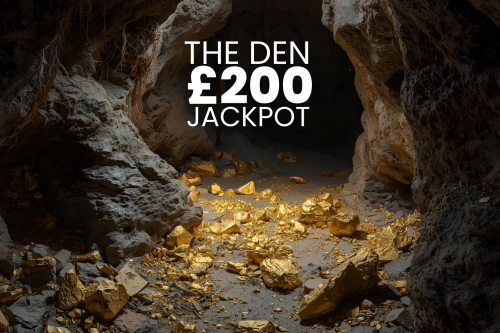 THE DEN INSTANTS- MAIN JACKPOT £200 -AUTO WIN 04/09