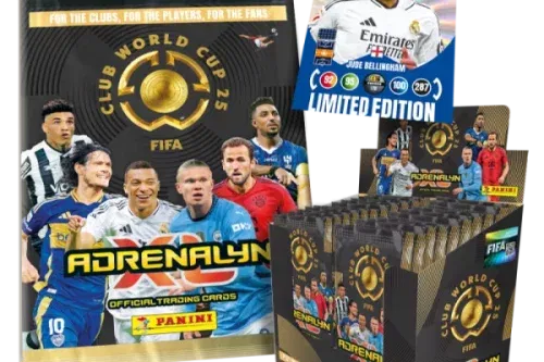 FIFA Club World Cup 2025 Adrenalyn XL Official Trading Card Collection - 50 Packets, Starter Pack and FREE Jude Bellingham LE card-AUTO WIN 30/09