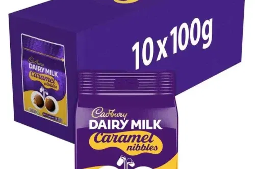 Dairy Milk Caramel Nibbles Chocolate Bag 100g (Box of 10)-AUTO WIN 28/09