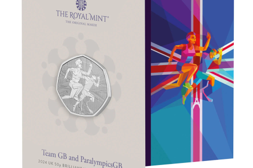 Team GB and ParalympicsGB 2024 UK 50p Brilliant Uncirculated Coin AUTOWIN 24/09