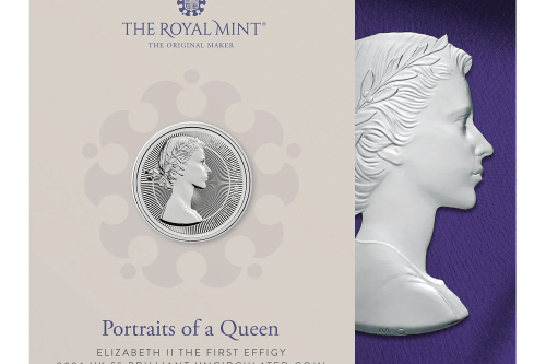 Portraits of a Queen - Elizabeth II The First Effigy 2026 UK £5 Brilliant Uncirculated Coin AUTOWIN 5/10