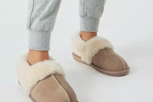 John Lewis Sheepskin Mule Cuff Slippers-AUTO WIN 22/10