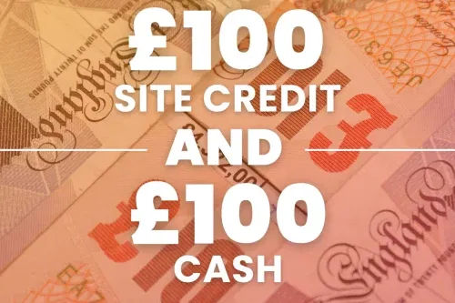 WIN £100 CASH & £100 SITE CREDIT- AUTO WIN 10/10