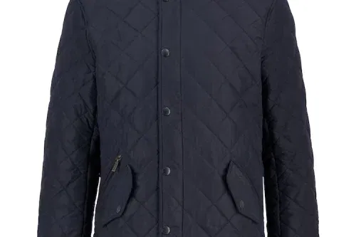 Barbour® Navy Powell Quilted Jacket-AUTO WIN