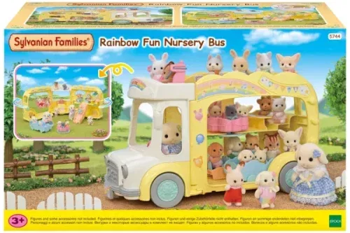 Sylvanian Families Set Rainbow Fun Nursery Bus-AUTO WIN 19/10