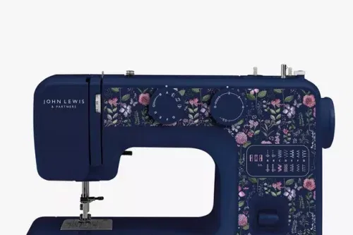 John Lewis JL111 Wildflower Print Sewing Machine, Blue-AUTO WIN 16/10