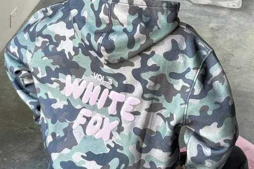 White Fox Offstage Printed Oversized Hoodie Washed Camo-AUTO WIN 16/10