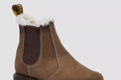 DR MARTEN Bex Faux Fur-Lined Platform Chelsea Boots-AUTO WIN 24/10