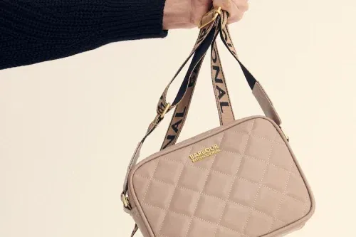 Barbour International Nude Quilted Sloane Crossbody Bag-NUDE-AUTO WIN 18/19