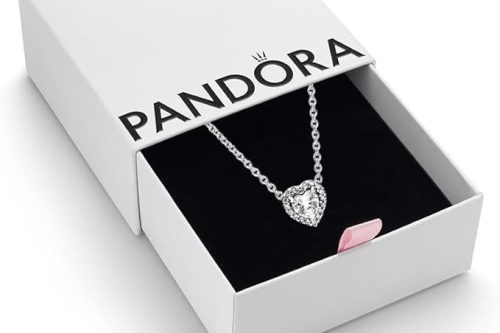 Pandora Timeless Women's Sterling Silver Elevated Heart Cubic Zirconia Pendant Necklace, 45cm, With Gift Box-AUTO WIN 21/10