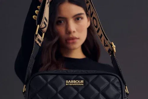 Barbour International Black Quilted Sloane Crossbody Bag-AUTO WIN 25/10