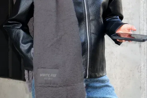 White Fox Luna Scarf Charcoal -AUTO WIN 30/10