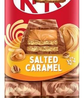 kit kat Salted Caramel Chocolate Sharing Bar 15X99g – Creamy Milk Chocolate with Salted Caramel Flavour-AUTO WIN