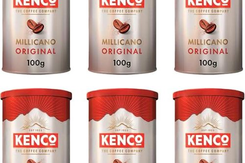 Kenco Millicano Original Instant Coffee 100g (Pack of 6 Tins, Total 600g)-AUTO WIN 14/10