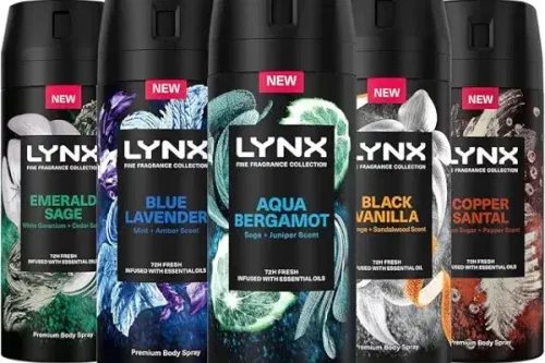 LYNX FIND YOUR FINE FRAGRANCE BUNDLE FOR MEN WITH 72 HOUR FRESH, 5×150 ML-18/10