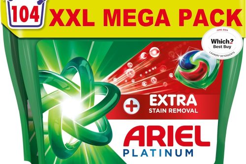 Ariel Platinum PODS, Washing Liquid Laundry Detergent Capsules 104 Washes (52x2), +Extra Stain Removal- AUTO WIN 29/10