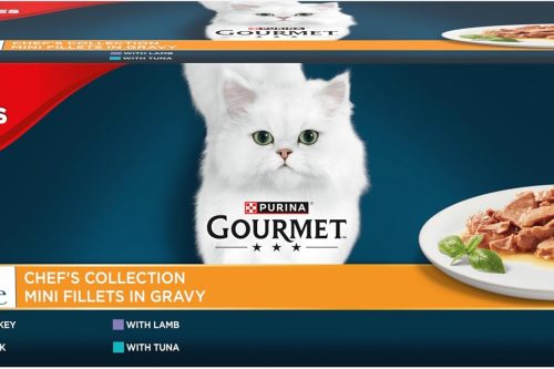 GOURMET Perle Chef's Collection Adult Wet Cat Food Mini Fillets in Gravy Variety Turkey, Tuna, Duck, Lamb 40 x 85g Pouches-AUTO WIN 27/10