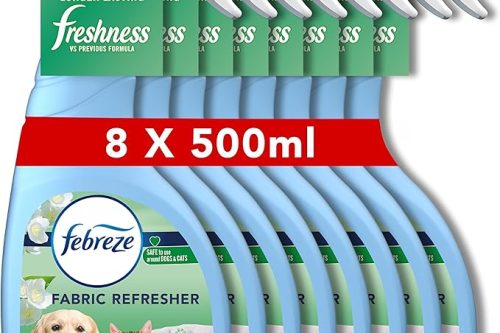 Febreze Fabric Freshener Spray, 4L (500ml x 8) – Pet Odour Fighter, Eliminates Odours, Refreshes Fabrics-AUTO WIN 04/10