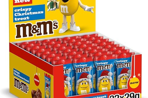 M&M's Crispy Milk Chocolate Christmas Santa Bulk Box of Chocolates 32x29g- AUTO WIN 13/10