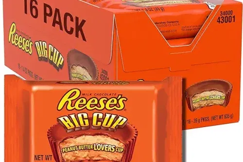 Reese’s Peanut Butter Big Cup, Milk Chocolate Flavour Cups, Pack of 16 x 39 g-auto win 23/10