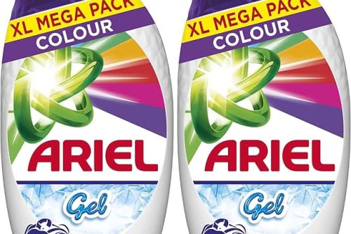 Ariel Washing Liquid Laundry Detergent Gel, 38 Washes, Colour, Brrrilliant Stain Removal Even In 15˚C Or 15min (Pack of 2)-AUTO WIN 21/10