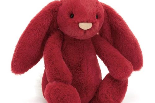 JELLYCAT MEDIUM Bashful Luxe Bunny Scarlett-AUTO WIN 05/10